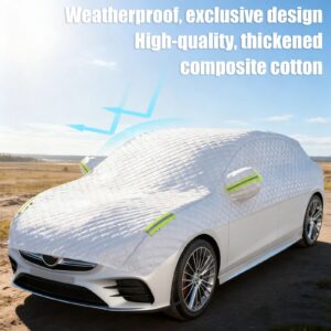 Cubierta superior de media carrocería de coche resistente granizo protección contra nieve forro de algodón ajuste sedán-
