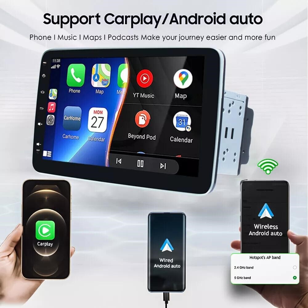 Unidad principal estéreo radio reproductor de DVD para automóvil doble Din Android 15 de 10,1" GPS 2+32 GB- - Image 2