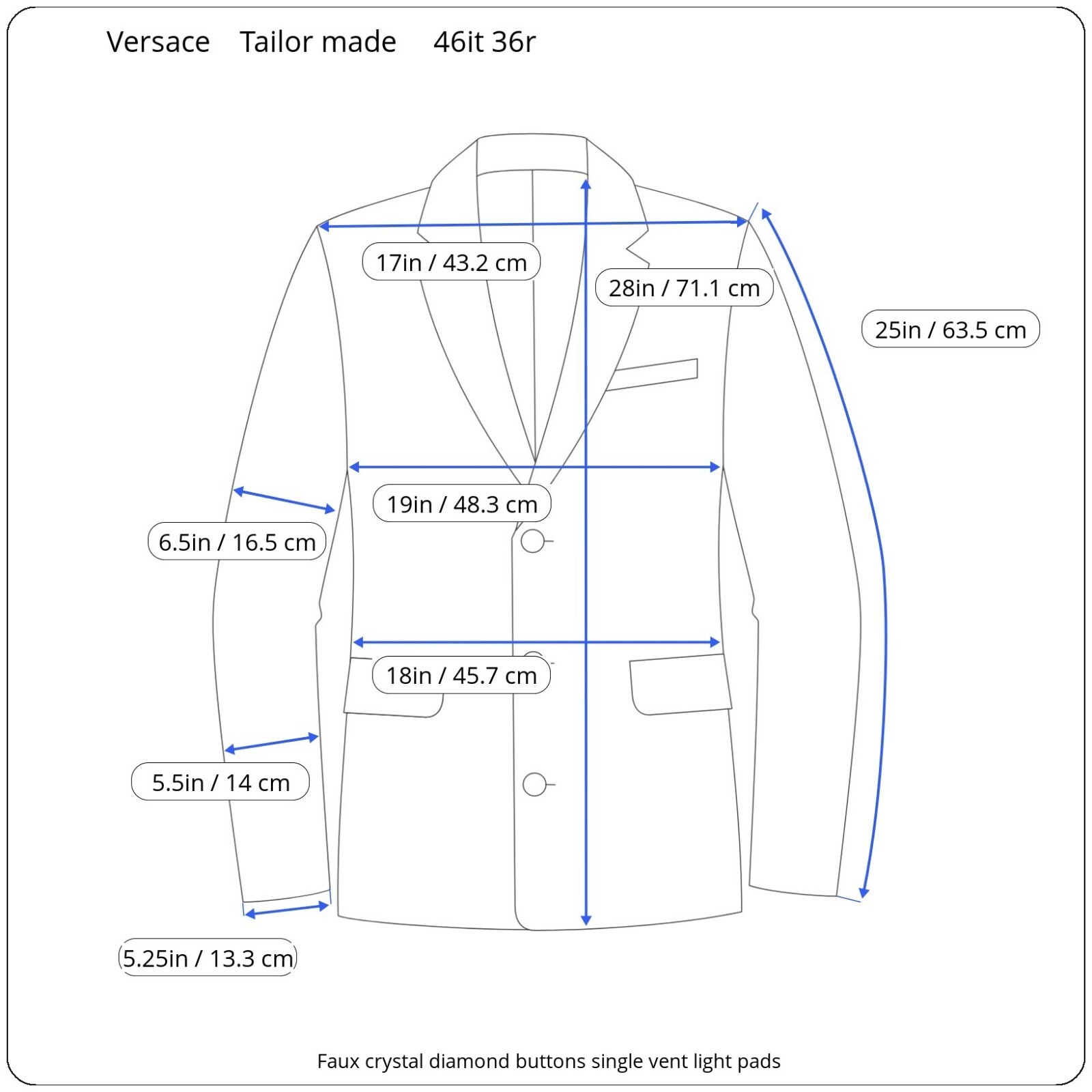 Nueva chaqueta de esmoquin Versace 46it 36r hecha a mano lona completa $3995 hecha a medida - - Image 2