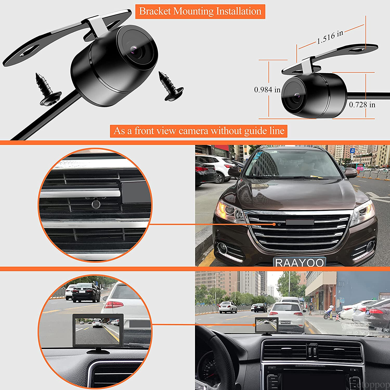 Mini Flush Mount 170° Car Rear View Reverse Backup Camera Nightvision Waterproof - Image 2