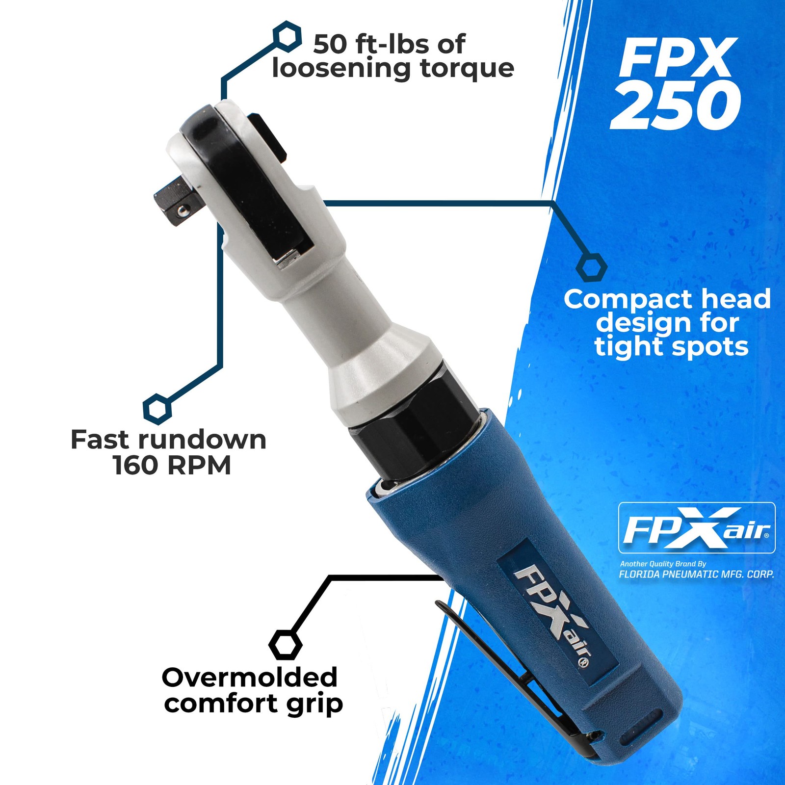 3/8" Ratchet Wrench: FPX-250, Automotive Power Tools, Garage Air Tools - Image 2