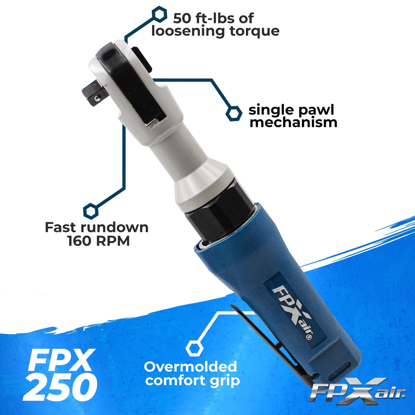 3/8" Ratchet Wrench: FPX-250, Automotive Power Tools, Garage Air Tools - Image 3