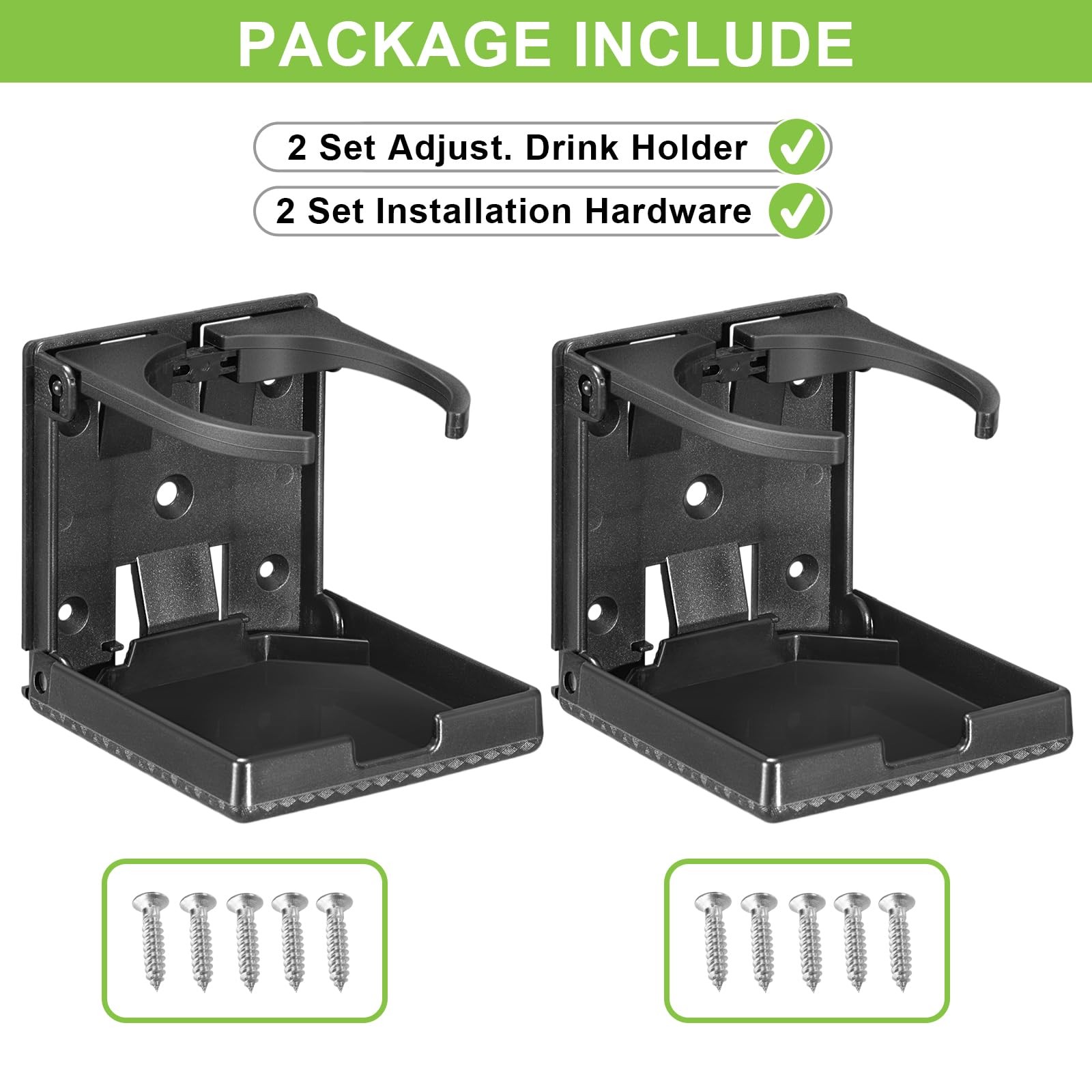 Portavasos plegable ajustable de 2 piezas para barco camión- - Image 2
