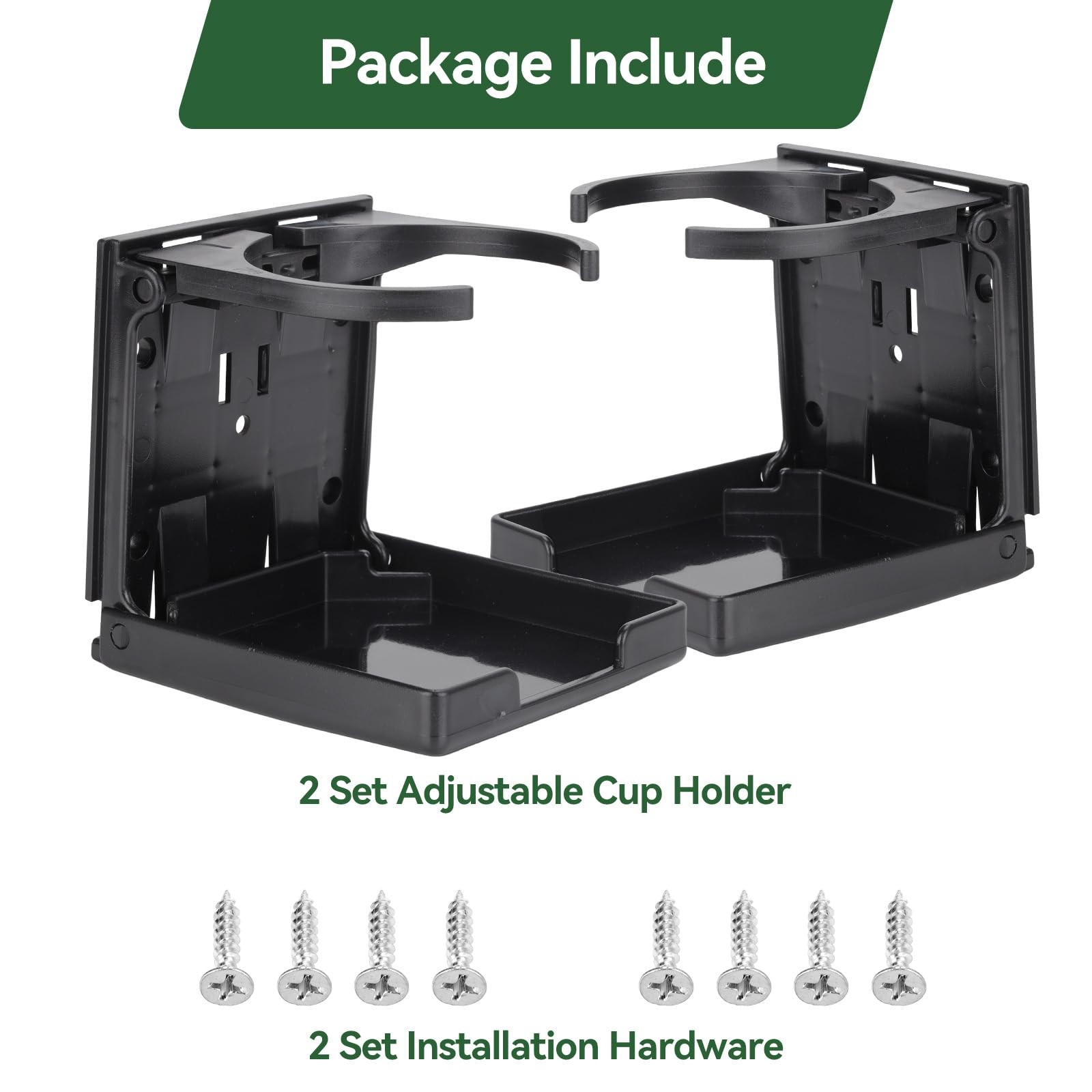 Portavasos plegable ajustable de 2 piezas para barco camión- - Image 4
