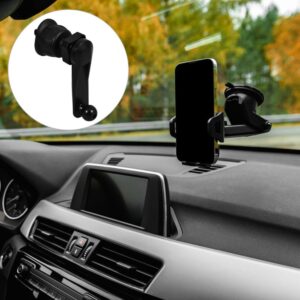 Soporte para teléfono de automóvil Clip de ventilación Soporte Montaje celular Varilla de extensión Giratoria-