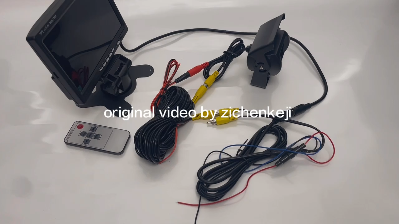 7" IPS Monitor Waterproof Rear View Reverse Camera for Truck Caravan Bus 12V-24V - Image 2