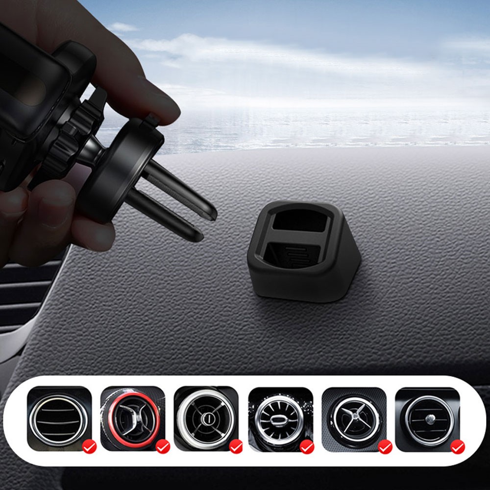 Soporte universal negro con base de ventilación automática para tablero de instrumentos soporte para teléfono automotriz- - Image 3