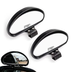 Espejos retrovisores de punto ciego automotrices de 2 piezas - universales, convexos, gran angular, auxiliares para automóvil -