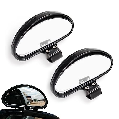 Espejos retrovisores de punto ciego automotrices de 2 piezas - universales, convexos, gran angular, auxiliares para automóvil -