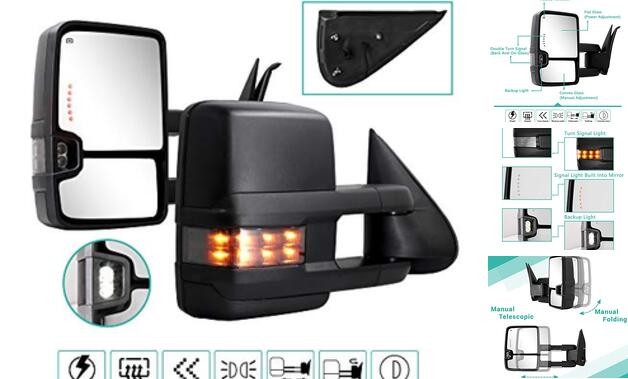 Espejos retrovisores de remolque para Chevy Silverado 99-02 1999 2000 2001 2002-