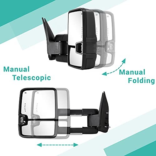 Espejos retrovisores de remolque para Chevy Silverado 99-02 1999 2000 2001 2002- - Image 5