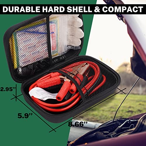 Kit de emergencia para automóvil con cables de puente de batería, accesorios de automóvil para hombre o negro- - Image 4