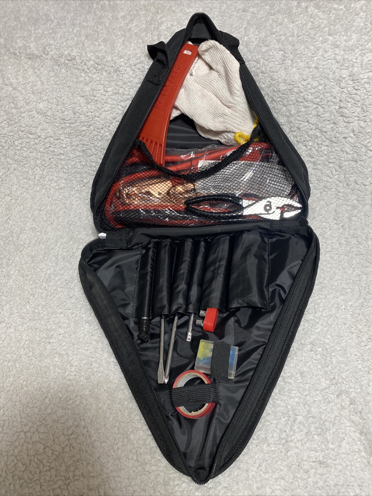 Roadside Deluxe Car Emergency Kit - Jumper Cables, Tools And Accessories - NWEC - Image 2