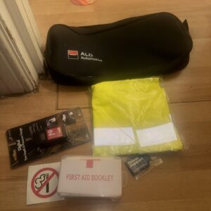 Kit de viaje de emergencia automotriz primeros auxilios triángulo avería -