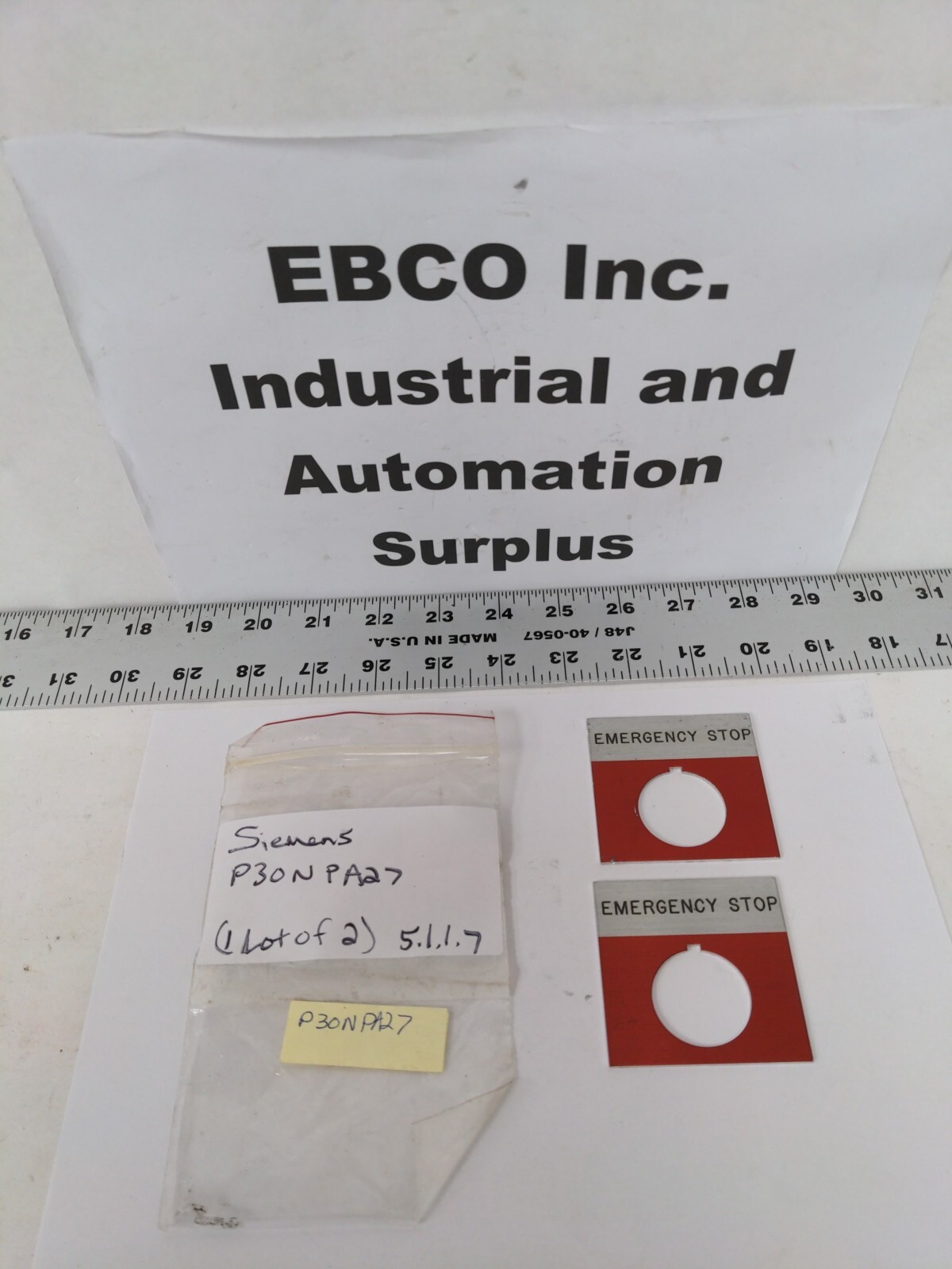 PLACA SIEMENS AUTOMOTIVE LEGEND P30NPA27, LOTE DE 2-