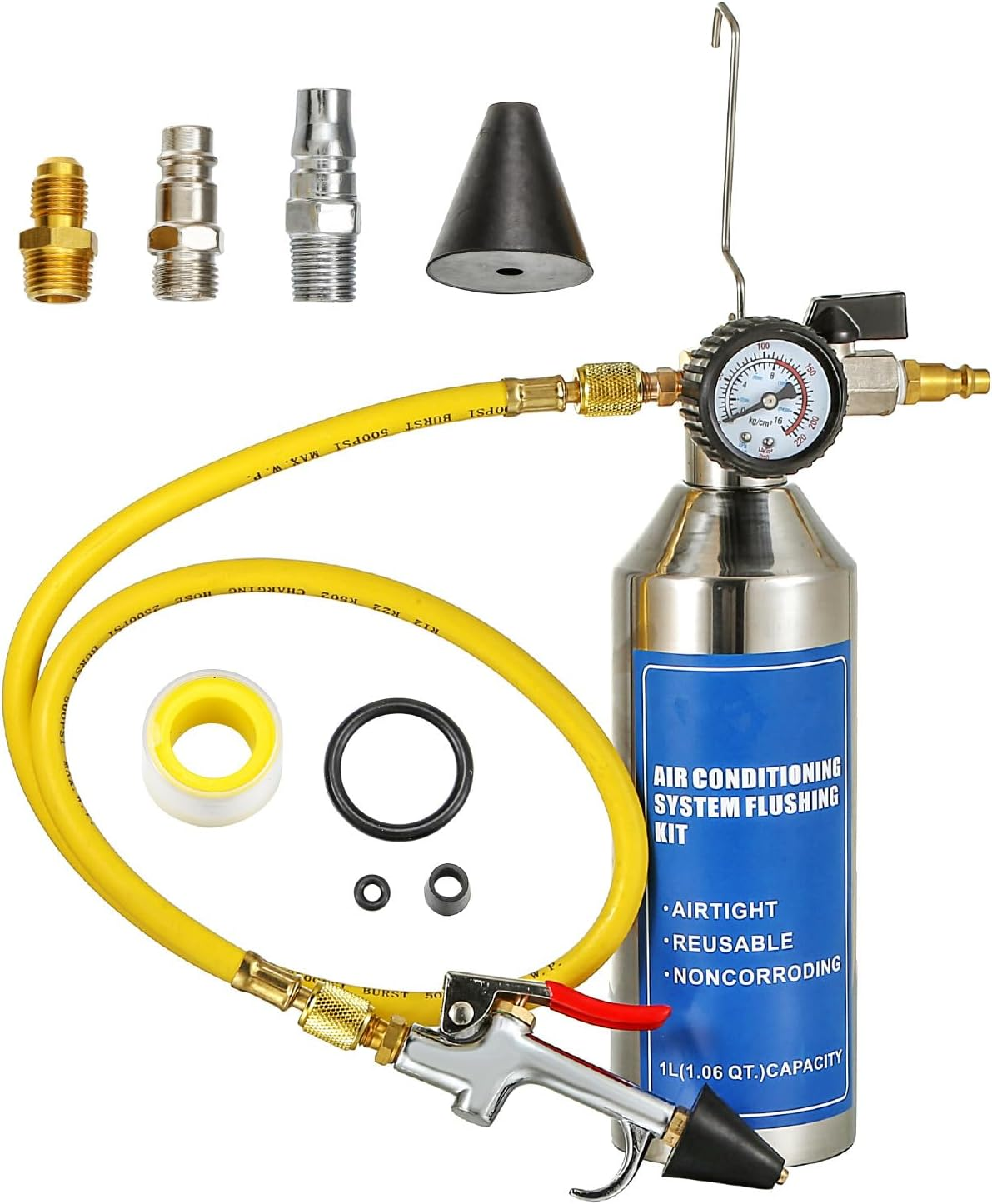AC Flush Kit, Automotive Air Conditioning Pipeline Cleaning Tool Home A/C Flush