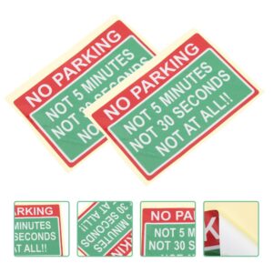 2 piezas sin advertencias de seguridad de estacionamiento calcomanía automotriz logotipo auto-