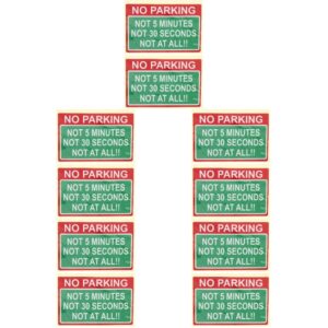 5 unidades de señales de estacionamiento pegatinas de vehículos calcomanías automotrices sin advertencias de seguridad-