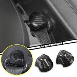 Para Ford Mustang 2015-2022 Fibra de Carbono Interior Cinturón de Seguridad Coche Decoración Cubierta Borde 2P-