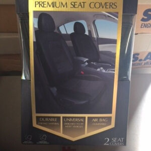 Par de fundas de asiento de cuero sintético negro Pilot Automotive SC-436EE-2 (NUEVO)-