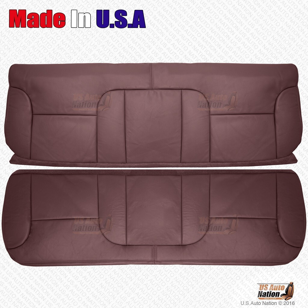 GMC Sierra Classic 2000 banco trasero inferior y superior cubierta de cuero genuino rojo rubí-