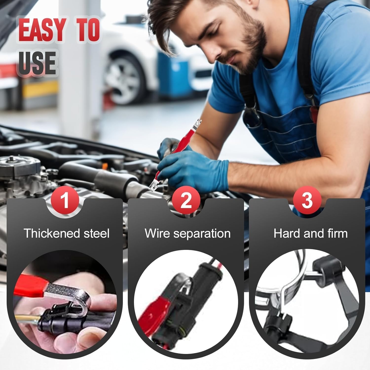 2PCS Electrical Disconnect Plier Connector Separator Removal Tool Kit Automotive - Image 5