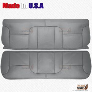 GMC Sierra Classic 2000 banco trasero inferior y superior cubierta de asiento de cuero genuino gris-