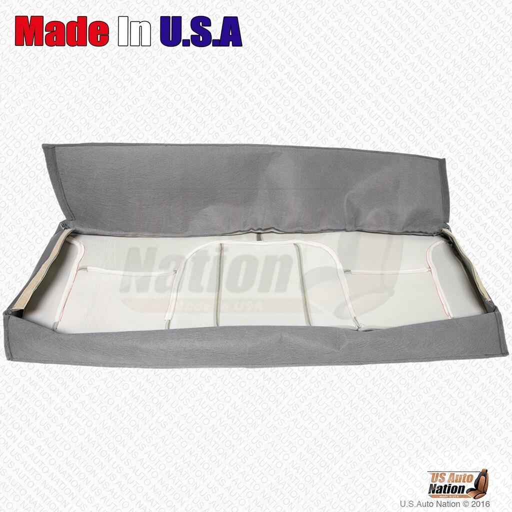 GMC Sierra Classic 2000 banco trasero inferior y superior cubierta de asiento de cuero genuino gris- - Image 3