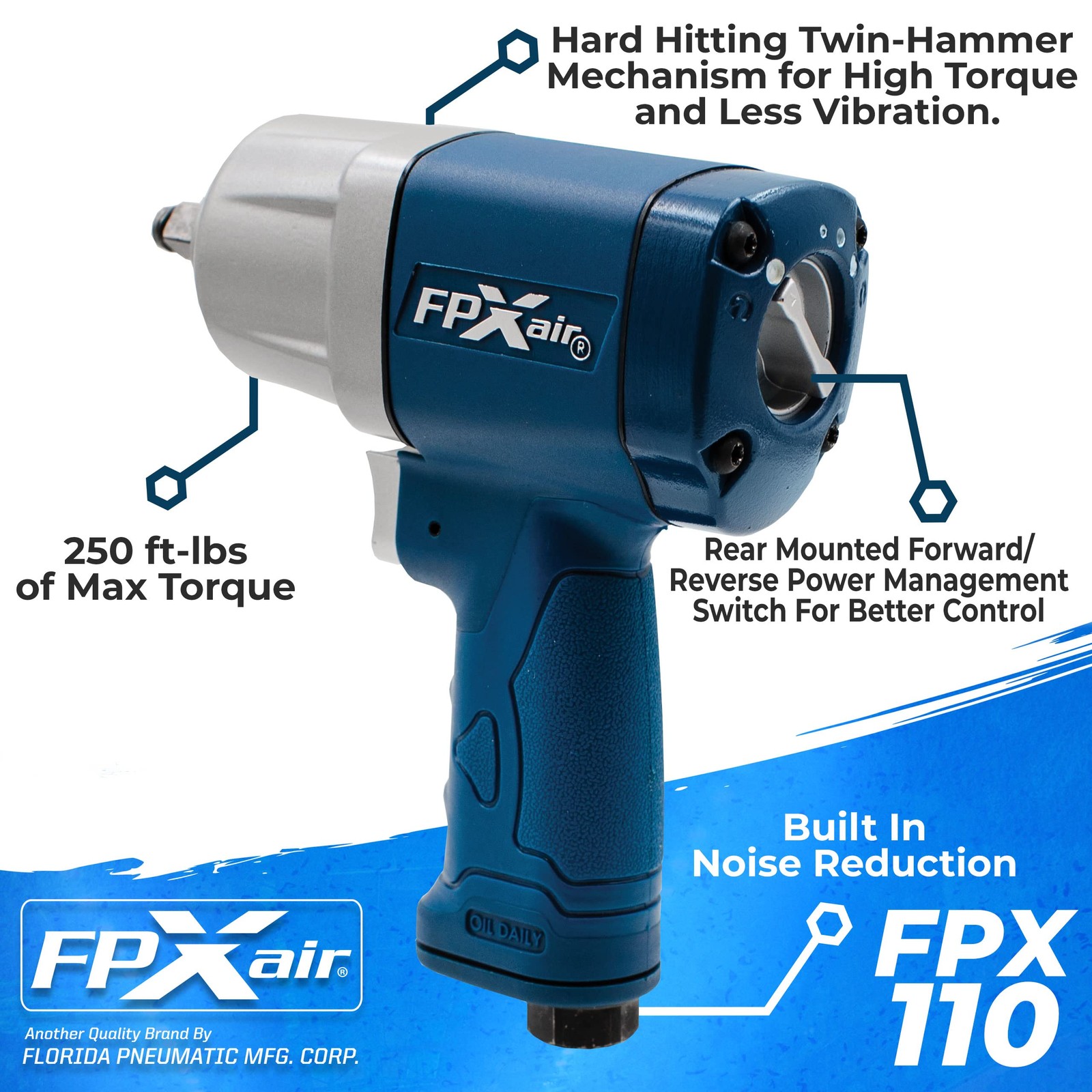 Composite Impact Wrench: FPX-110, Automotive Power Tools for Mechanics, Garag... - Image 2