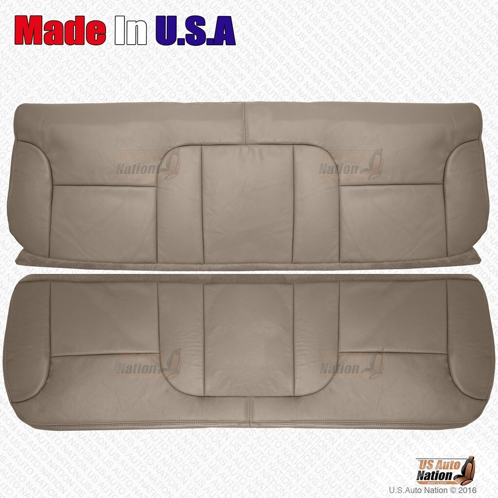 GMC Sierra 2500 3500 2000 clásico banco trasero parte inferior y superior cubierta de cuero tostado mediano-