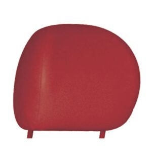 Par de cubiertas de reposacabezas de vinilo liso rojo brillante Volkswagen Bus 1977-1979-