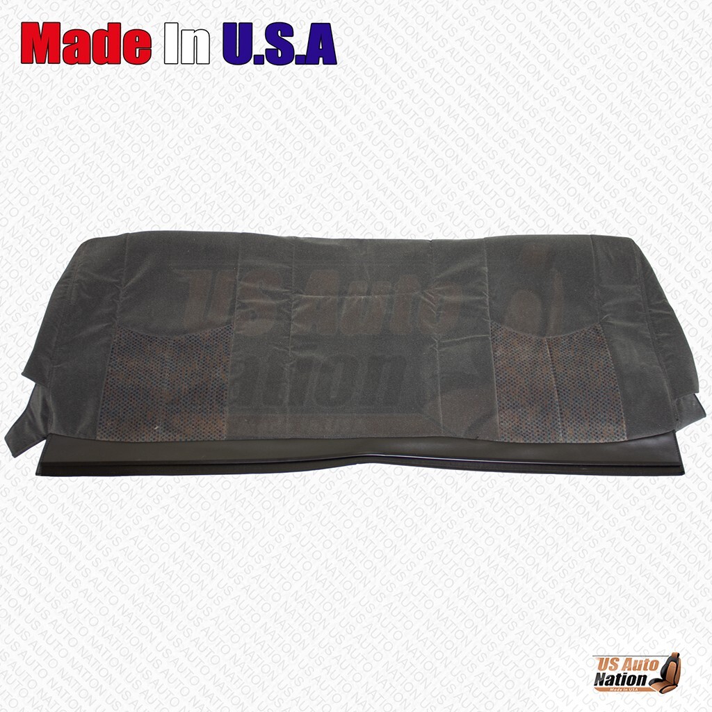 2007 For Chevy Silverado Classic Cloth Rear Bench Top Seat Cover Very Dark Gray - Image 2