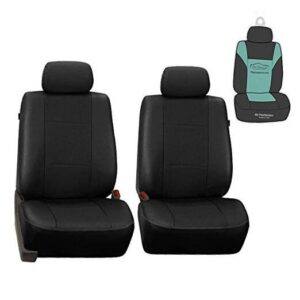 Juego de fundas de asiento de coche de lujo de cuero sintético para automóviles negras-