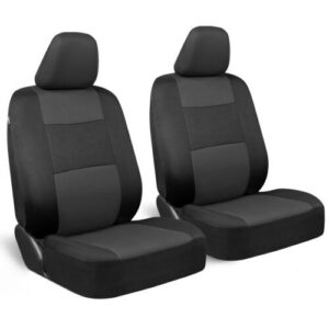 Juego de 2 fundas de asiento de coche delanteras de carbón - Protectores de asiento automotriz BDK PolyPro-
