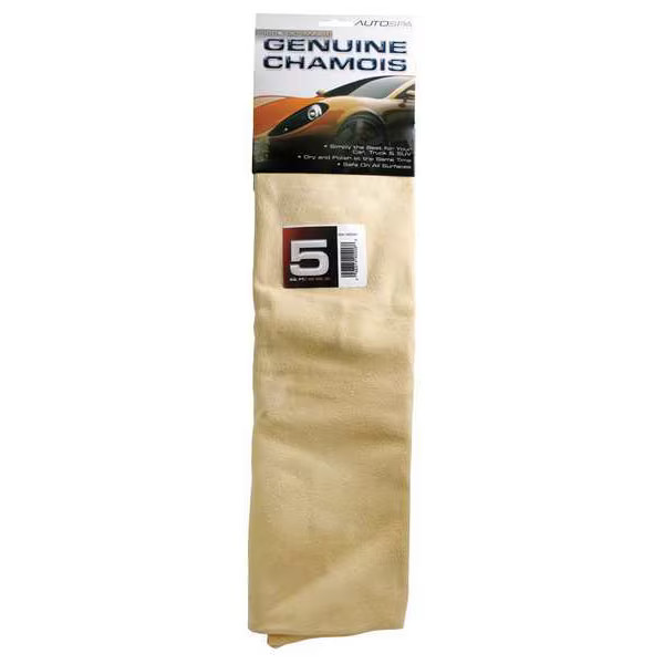 Gamuza de piel de oveja Autospa piel completa, 5 cuadrados Pies, Beige 40206AS Autospa 40206AS-