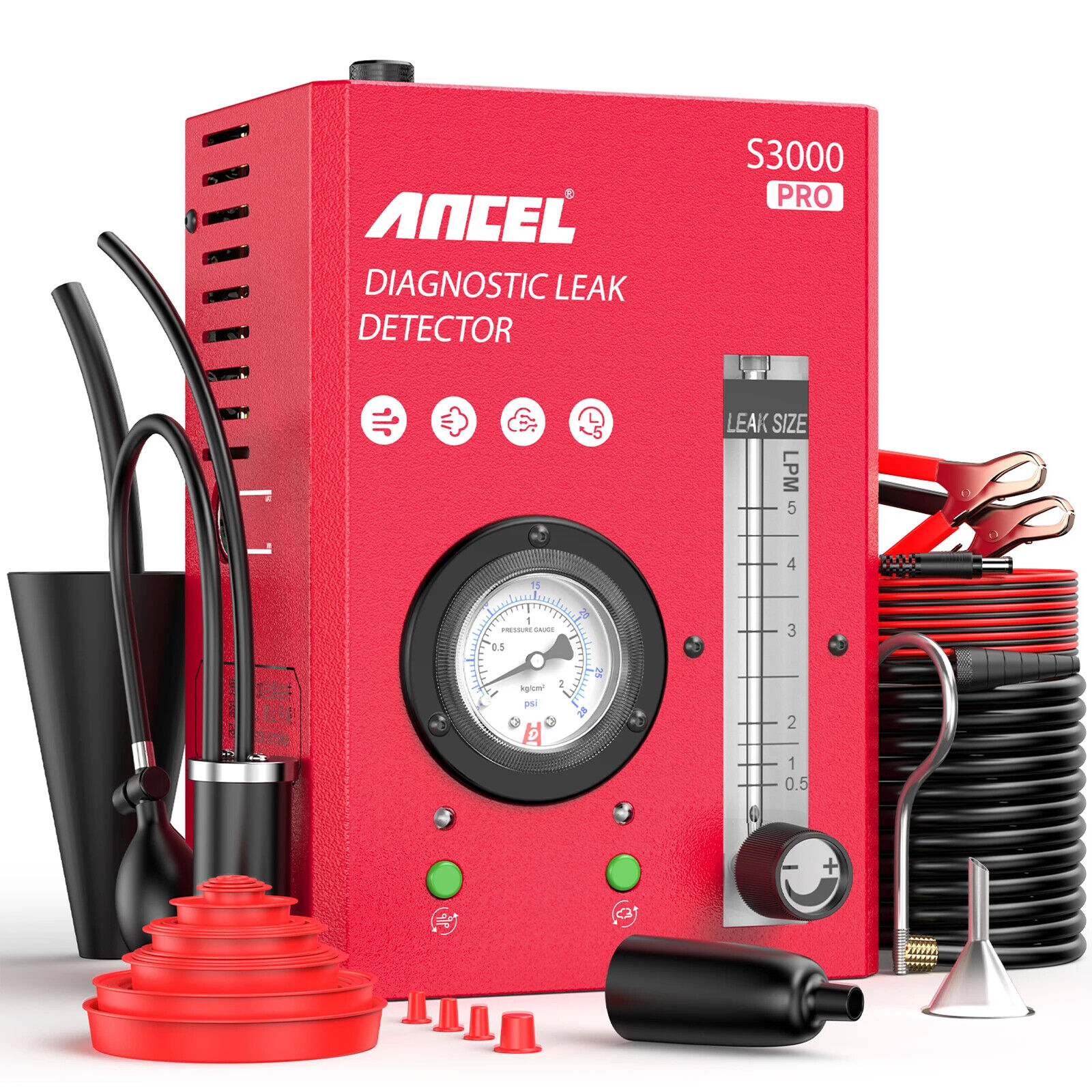 S3000 Smoke Leak Detector Air Pump Vacuum Tester Fuel Pipe Leakage Locator - Image 2
