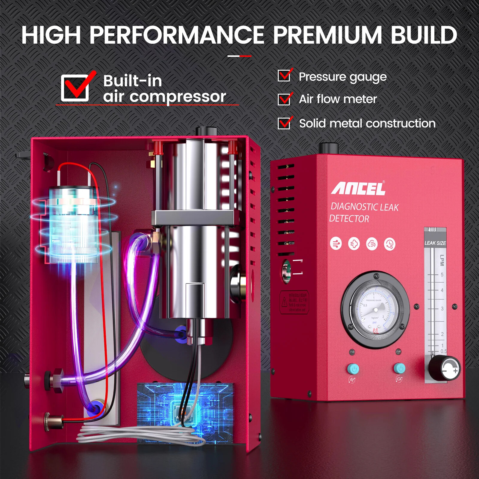 S3000 Smoke Leak Detector Air Pump Vacuum Tester Fuel Pipe Leakage Locator - Image 3