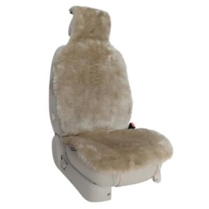 Funda de asiento de piel de oveja automotriz, piel de oveja australiana genuina, arena universal-