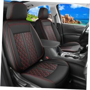 Par de fundas de asiento delanteras Colorado doble cabina Colorado 2015-2022/negro y rojo-