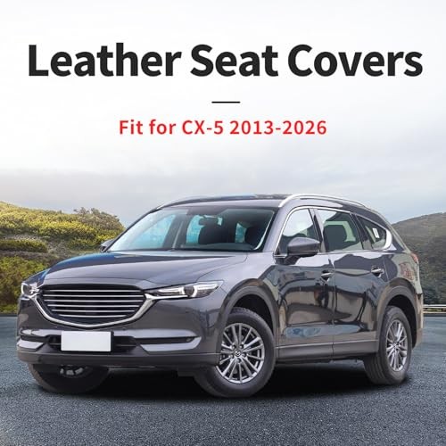 Juego completo de fundas de asiento de coche compatibles para CX-5 Mazda CX-5 2013-2025-Negro-02- - Image 2