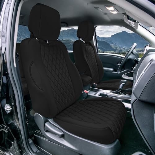 Juego de fundas de asiento de coche Custom Fit hechas específicamente para 2022-2024 delanteras negras- - Image 2