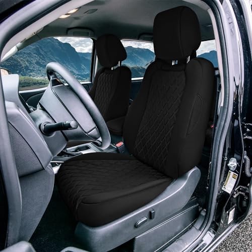Juego de fundas de asiento de coche Custom Fit hechas específicamente para 2022-2024 delanteras negras- - Image 5