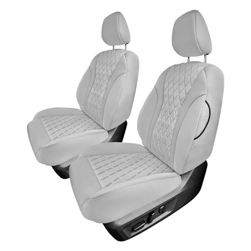 Juego de fundas de asiento de coche personalizadas hechas específicamente para 2021 gris macizo delanteras- - Image 2