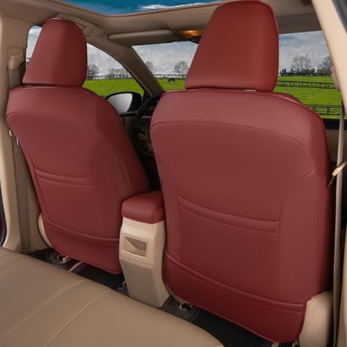 Funda de asiento de coche compatible con Corolla 2023-2026 Corolla Hybrid LE Borgoña- - Image 3