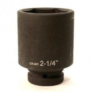 1" Drive 2-1/4" Air Impact Black Socket Wrench Tool Deep SAE Large Size