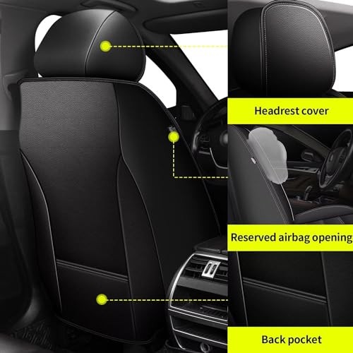 Juego completo de fundas de asiento de coche aptas para Explorer-5 asientos 017 negro- - Image 4