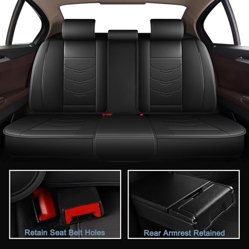 Fundas de asiento de auto aptas para Mitsubishi Outlander Sport fundas de asiento completas #109 negras- - Image 3