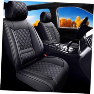 Juego completo de fundas de asiento de coche aptas para Forester compatibles con Subaru negras-1#-