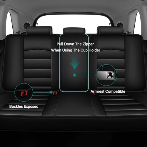Juego completo de fundas de asiento de coche aptas para Acura 2007-2018: RDX de lujo 5 asientos -017 negro- - Image 2