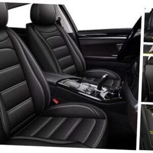 Juego completo de fundas de asiento de coche aptas para Kia Seltos aptas para Seltos-5 asientos 017 negro-